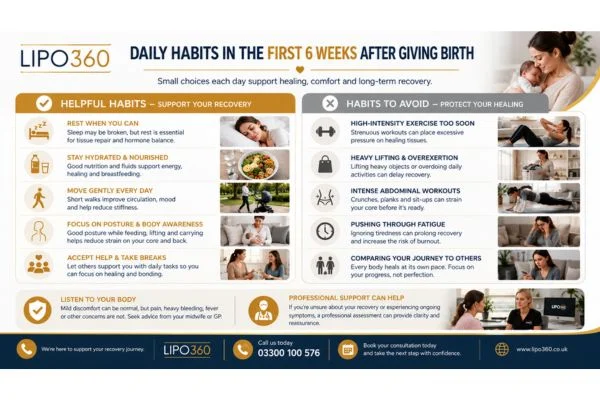 What to Do (and Avoid) in the First 6 Weeks After Giving Birth To Avoid Diastasis Recti 3 First 6 Weeks After Giving Birth To Avoid Diastasis Recti Milngavie : Daily Habits in the First 6 Weeks After Giving Birth